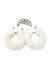 WhipSmart Furry Cuffs with Eye Mask - White