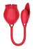 Wild Rose and Bullet Rechargeable Silicone Clitoral Stimulator with Suction - Red