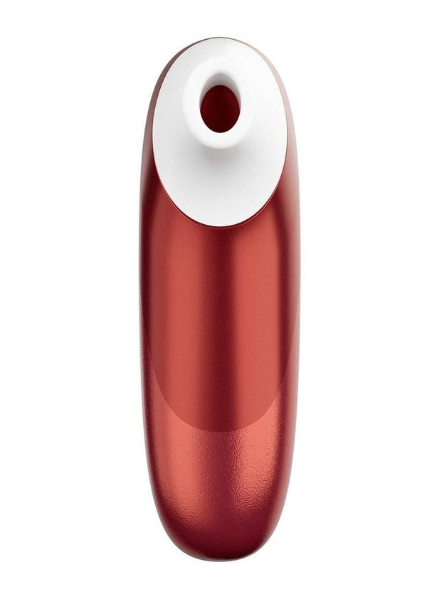Womanizer Pleasure Air Pro Rechargeable Silicone Air Pulse Clitoral Vibrator - Bordeaux/Red