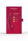Womanizer Premium 2 Rechargeable Silicone Clitoral Stimulator - Bordeaux/Red