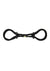 Wrist and Ankle Rope Cuffs with Eye Mask - Black