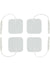 Zeus Electrosex Adhesive Electro-Pads - White - 4 Pack