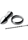 Zeus Electrosex Deluxe Voltaic For Him Stainless Steel E-Stim Kit - Silver